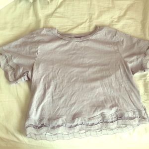 Topshop Lavender Detailed Top